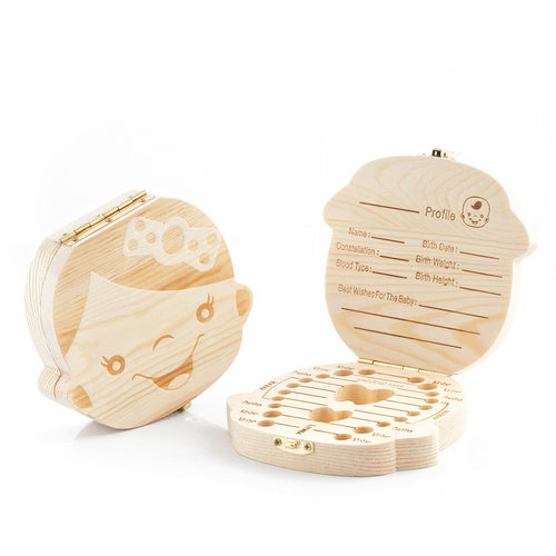 Boîte à Dents de Lait en Bois – Souvenir Enfant, Fille ou Garçon
