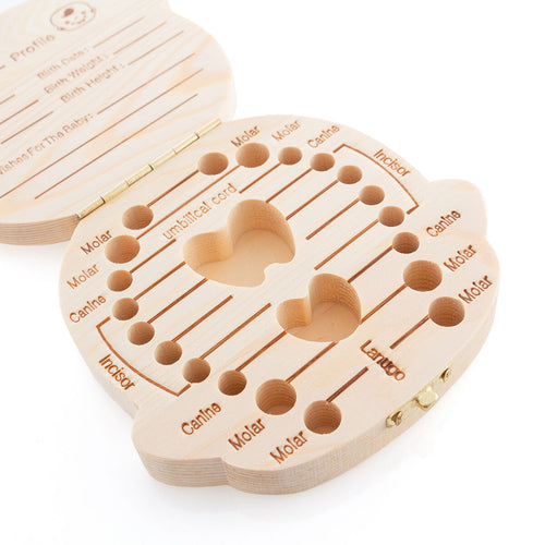 Boîte à Dents de Lait en Bois – Souvenir Enfant, Fille ou Garçon