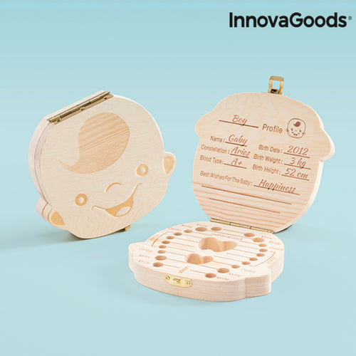 Boîte à Dents de Lait en Bois – Souvenir Enfant, Fille ou Garçon